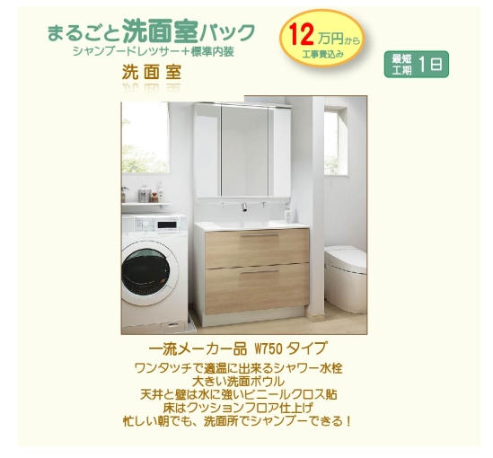 まるごと洗面室パック